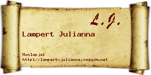 Lampert Julianna névjegykártya